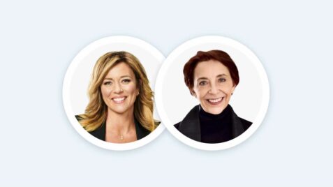 three women are shown in the same circle