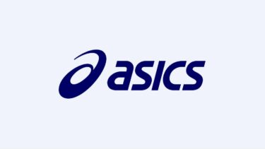 the asics logo on a white background