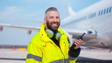 airport worker on the tarmac
