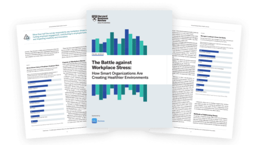 three pamphlets with the text, the battle against workplace stress