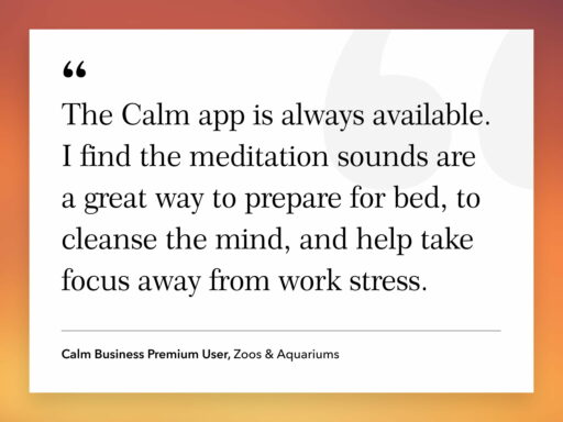 a quote on meditation with the caption'calm app is always available i find the meditation sounds are