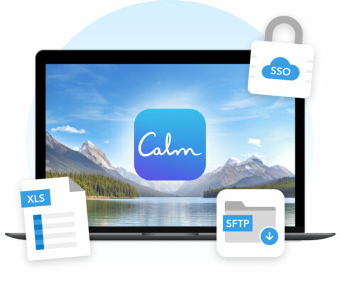Calm Business management dashboard with SSO, SFTP and XLS support