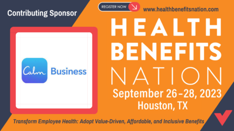 the health benefits nation logo with an orange background