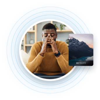 a man sitting in front of a credit card