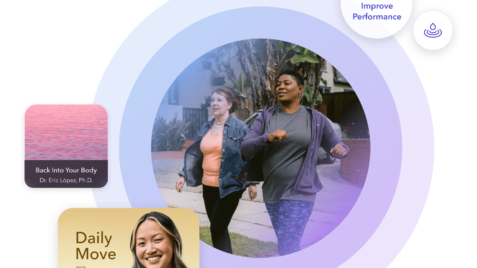 a collage of a woman and a man running