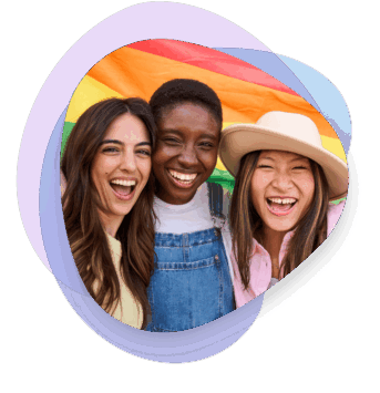 a group of young people standing next to each other