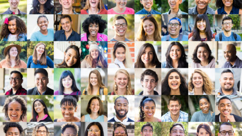 Mental health at scale - picture of diverse employees