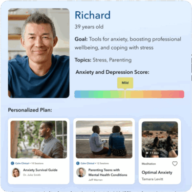 a screen shot of a web page with a man on it