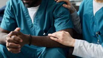 Healthcare workers supporting each other's mental health